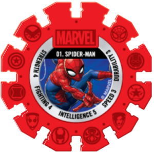 Spider Man Red Marvel Heroes Woolworths Disc
