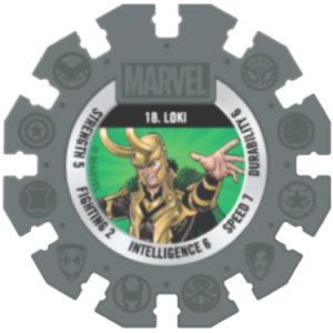Loki Black Marvel Heroes Woolworths Disc