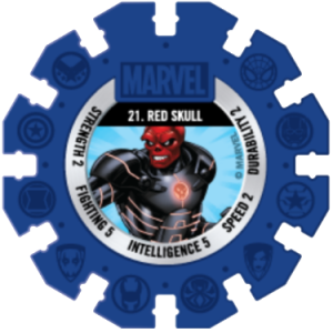 Red Skull Indigo Marvel Heroes Woolworths Disc