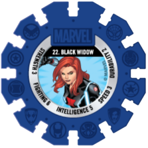 Black Widow Indigo Marvel Heroes Woolworths Disc