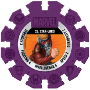 Star Lord Purple Marvel Heroes Woolworths Disc