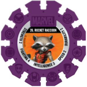Rocket Raccoon Purple Marvel Heroes Woolworths Disc