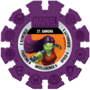 Gamora Purple Marvel Heroes Woolworths Disc