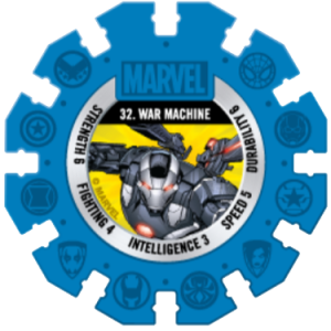 War Machine Blue Marvel Heroes Woolworths Disc