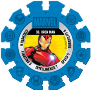 Iron Man Blue Marvel Heroes Woolworths Disc