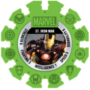 Iron Man Green Marvel Heroes Woolworths Disc