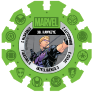 Hawkeye Green Marvel Heroes Woolworths Disc