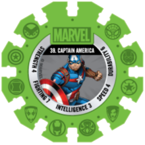 Captain America Green Marvel Heroes Woolworths Disc