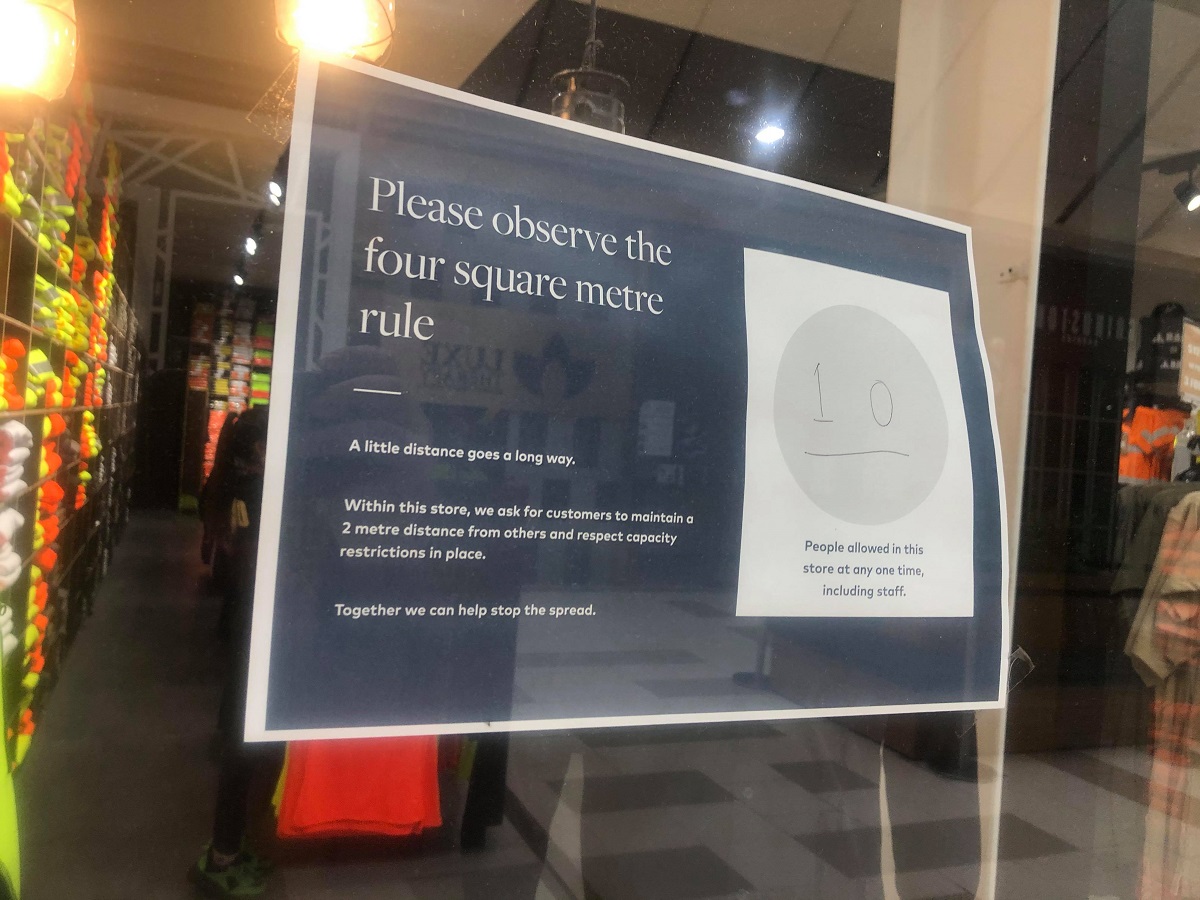 4 square metre rule social distancing