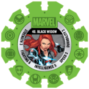 Black Widow Green Marvel Heroes Woolworths Disc