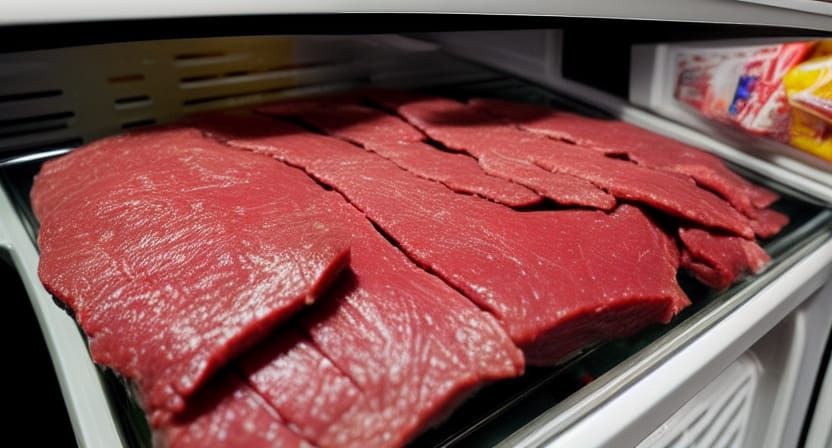 AI generated kangaroo meat in fridge