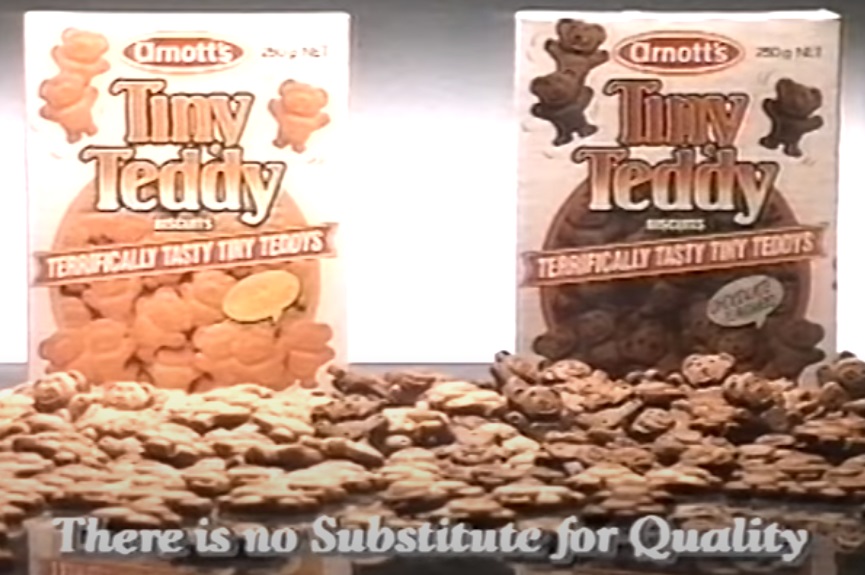 Arnotts Tiny Teddy Biscuits 90s Australian Commercial