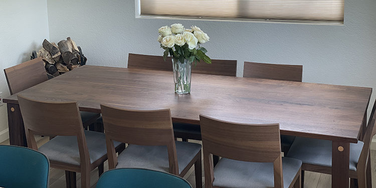 Custom dining table by Salish Sea Woodworks