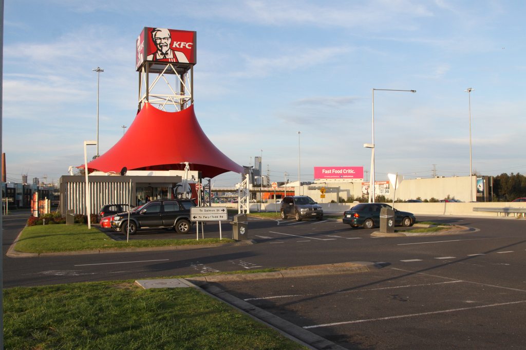 KFC at the eastbound West Gate Bridge service centre by Marcus Wong