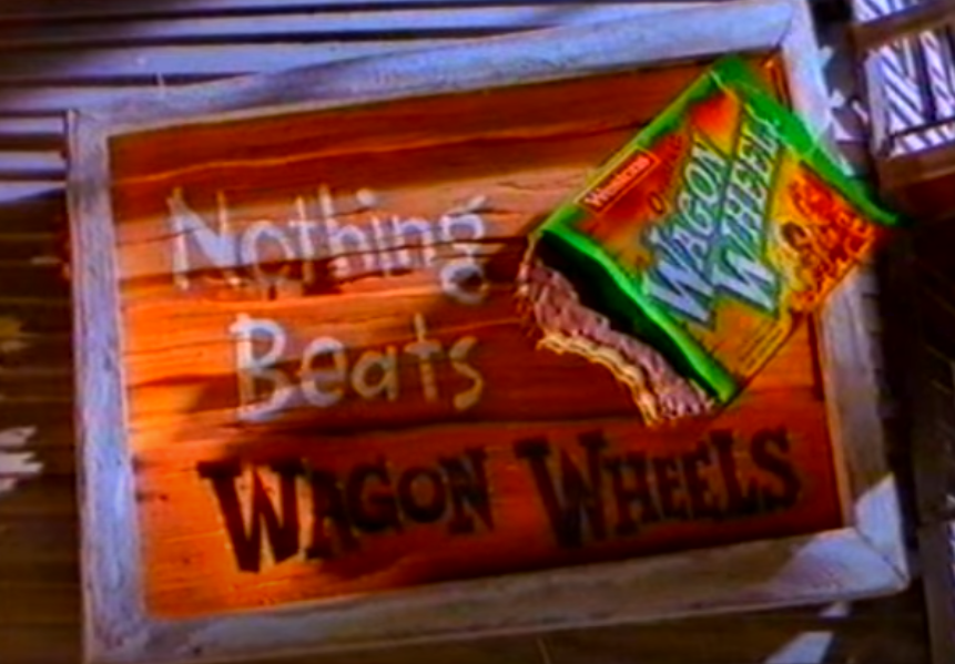 Wagon Wheels ad Australian TV 1990s kids school snack