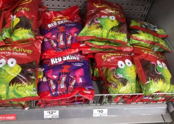 allens redskins old packaging bulk bag snakes alive
