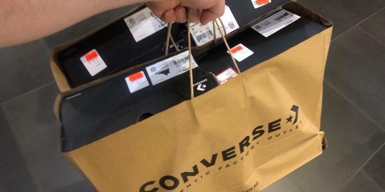 bags of converse shoes sold at dfo south wharf