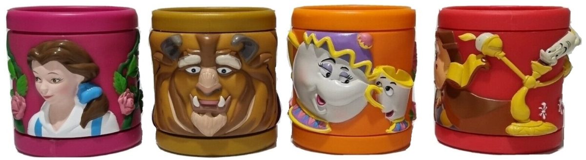 beauty and the beast pizza hut cups mugs