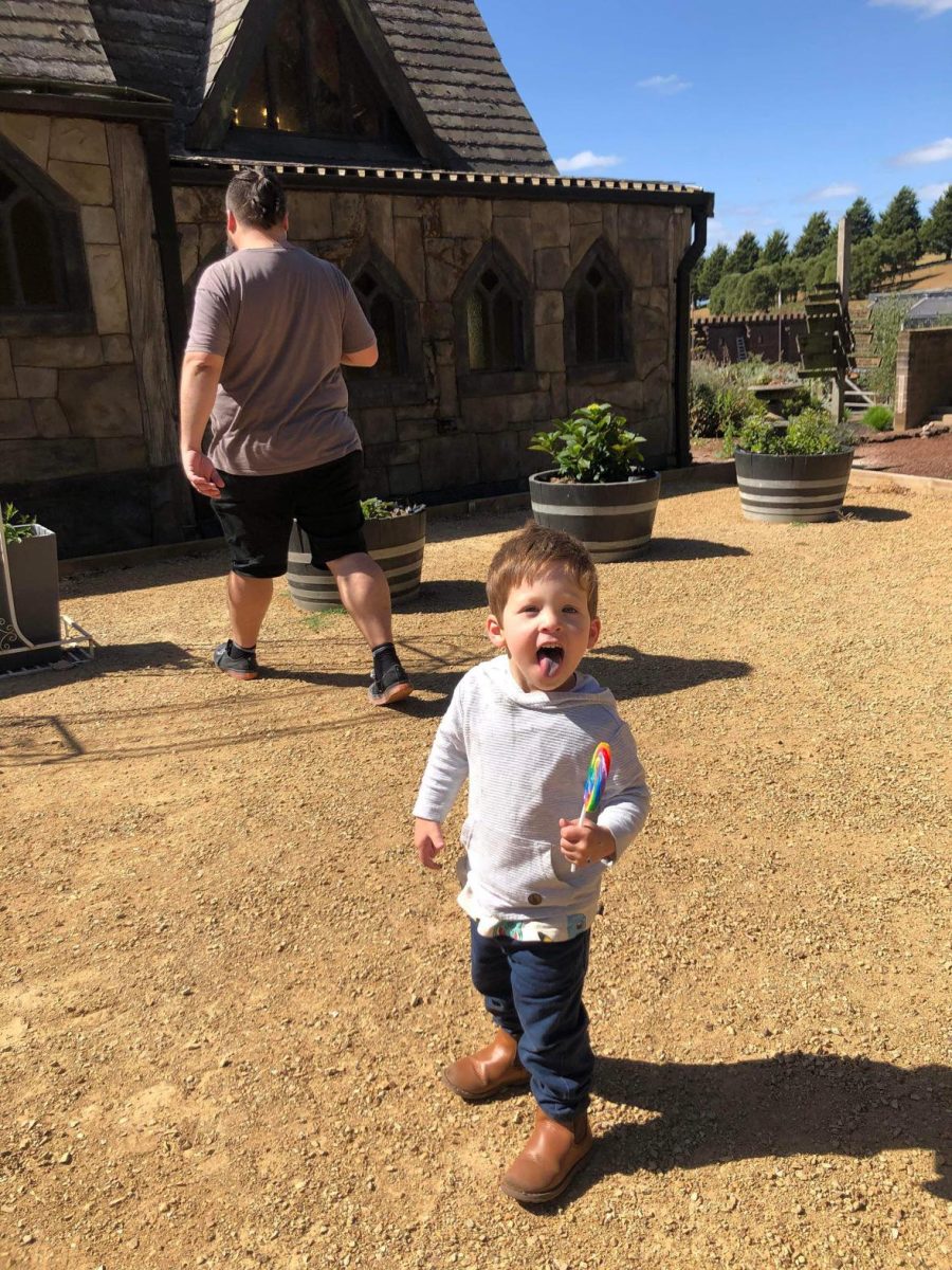 charlie with lollipop at kryal castle