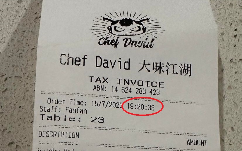 chef david receipt