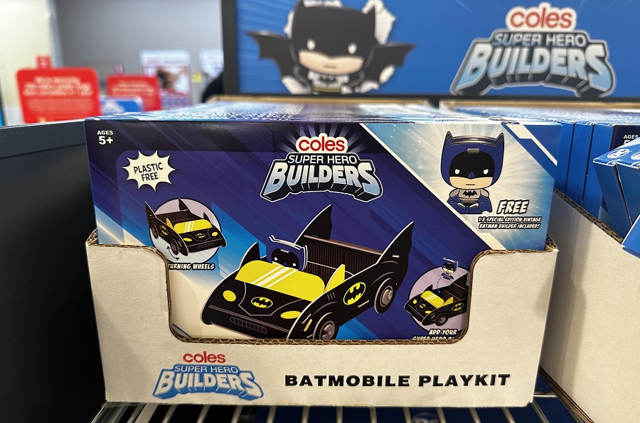 coles super hero builders batmobile