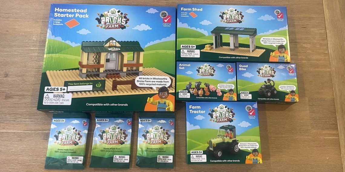 complete set woolworths farm bricks 2023 packaging