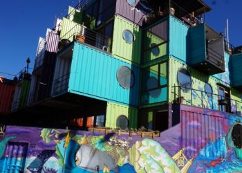 container homes stock photo