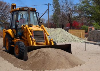 digger with different types of fill