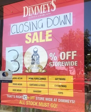 closing down 30% off