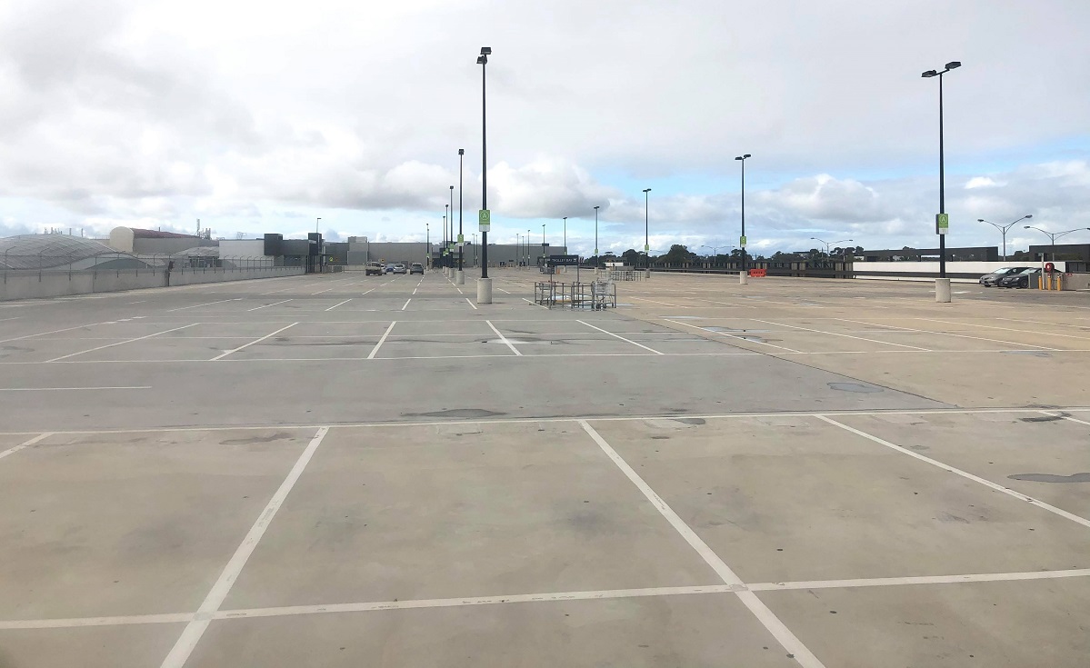 empty carpark at pacific werribee