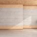 Empty large room with concrete and wooden paneling - 3d rendering