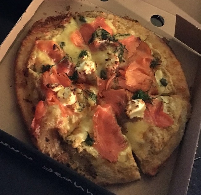 fourssquare salmon pizza