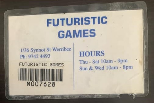 futuristic games werribee membership card