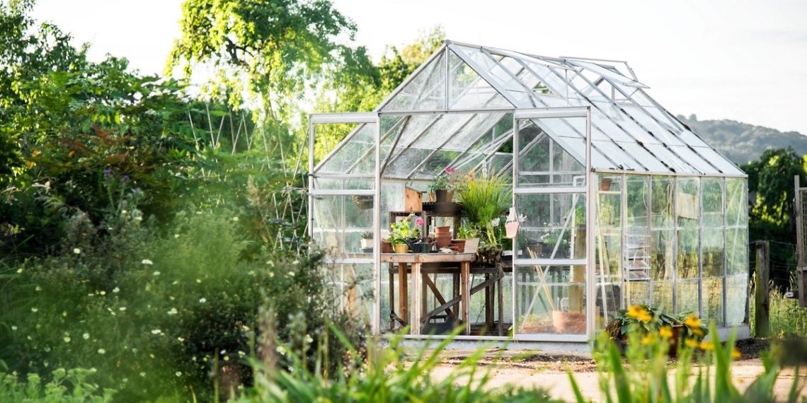 glass greenhouse example