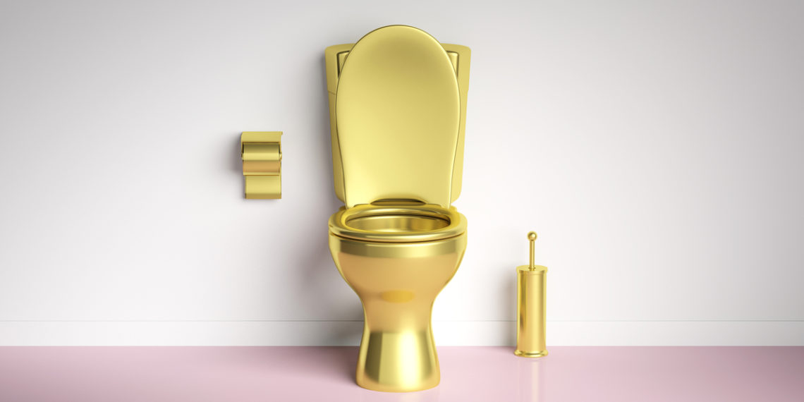 golden toilet