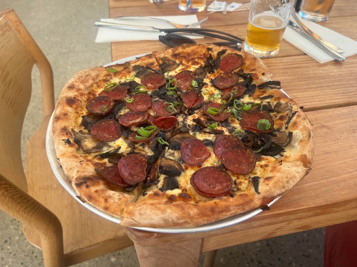hotel rottnest mushroom pizza with salami