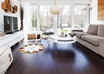 house with dark floor