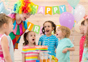 clown at birthday party