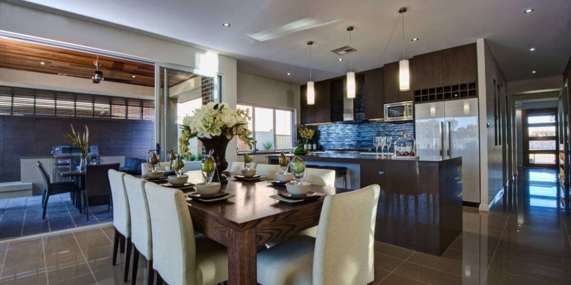 kitchen with splashback
