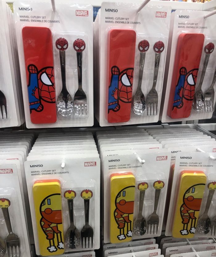 marvel x miniso cutlery sets