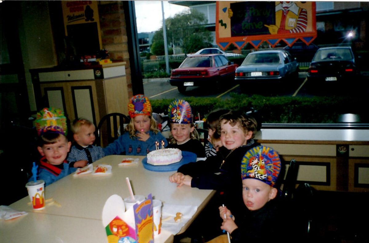 mcdonalds party hat birthday party 90s werribee