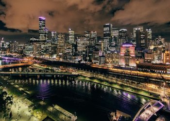 melbourne citscape at night