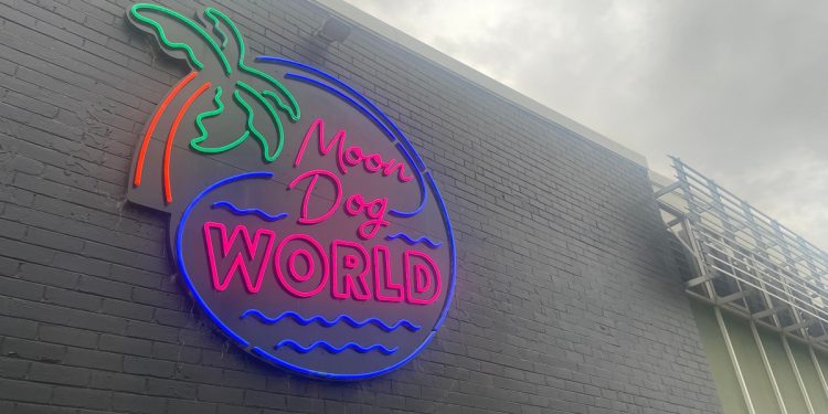 moon dog world preston sign