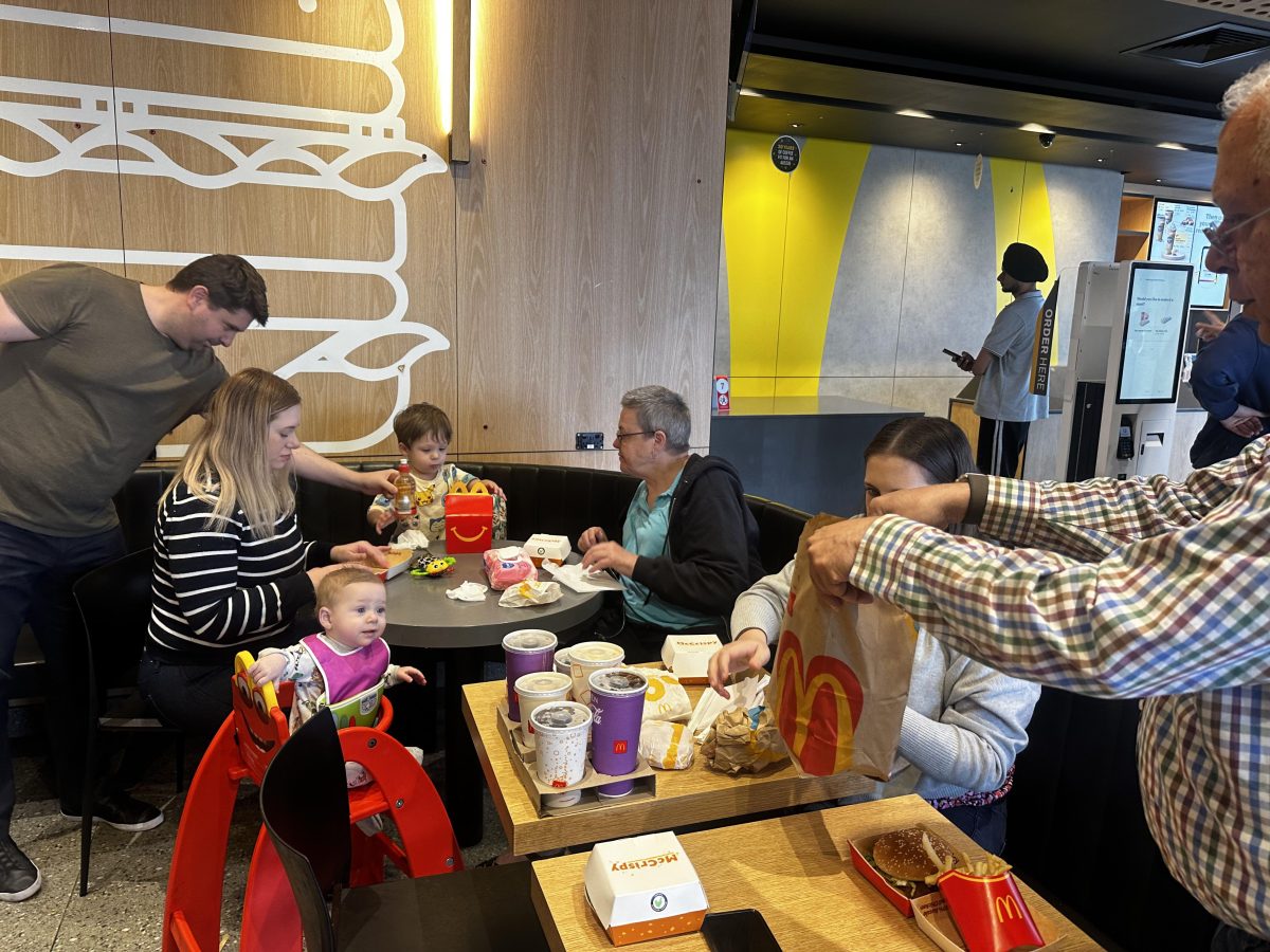 our family getting food at maltby bypass mcdonalds