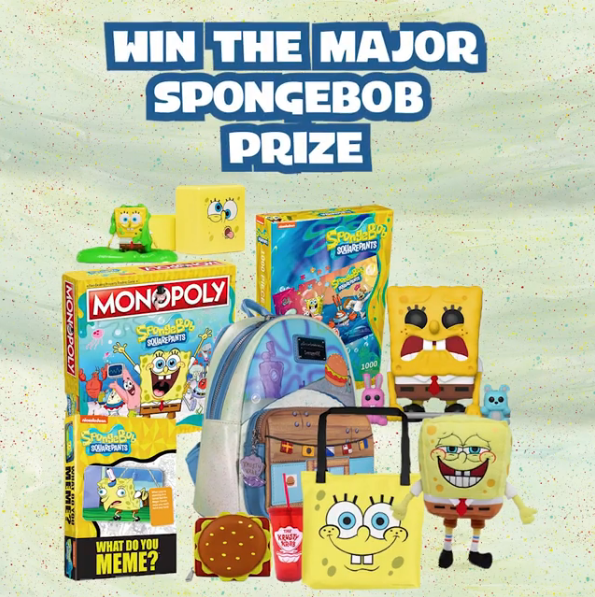 pizza hut australia spongebob major prize competition