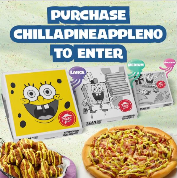 pizza hut box spongebob Chillapineappleno