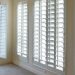 White style wood Shutters for luxury Interior Design in condo.