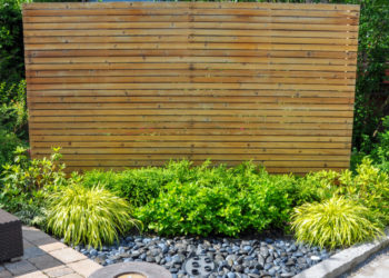 wooden privacy fence