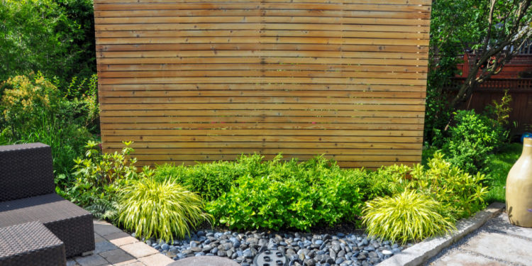 wooden privacy fence