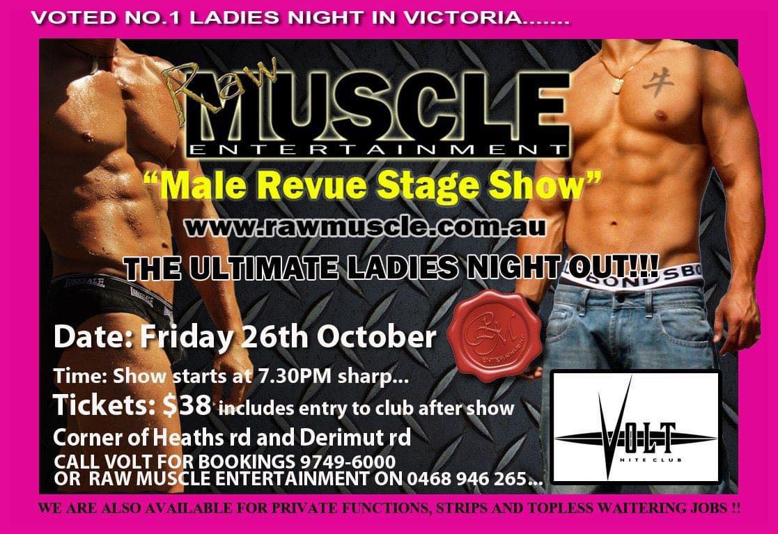 raw muscle entertainment volt werribee